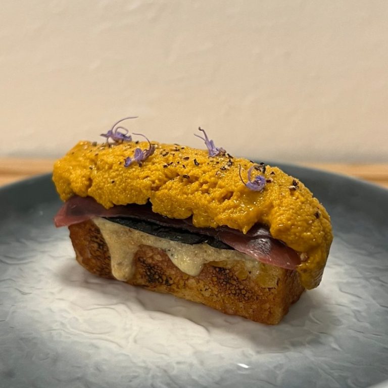 “Channel Islands Uni Croquet Madam, luxury raw bar catering.”